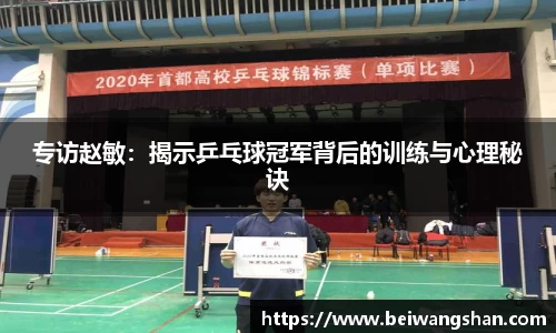 专访赵敏：揭示乒乓球冠军背后的训练与心理秘诀